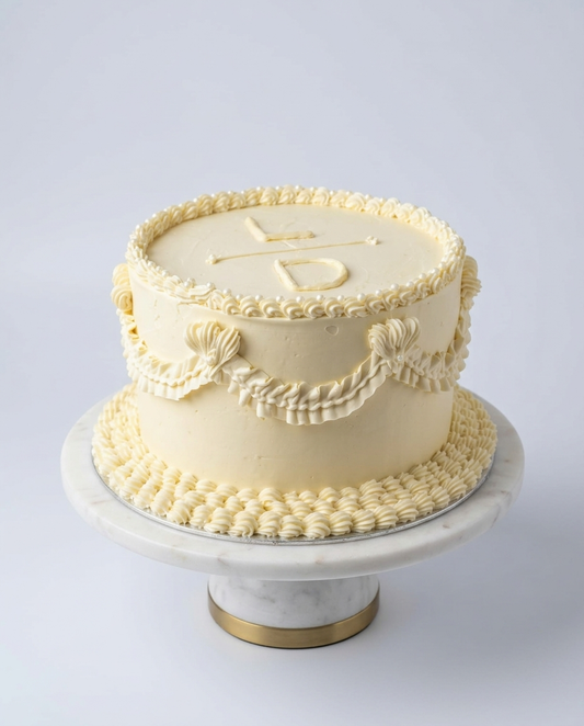 Vintage Piped Cake