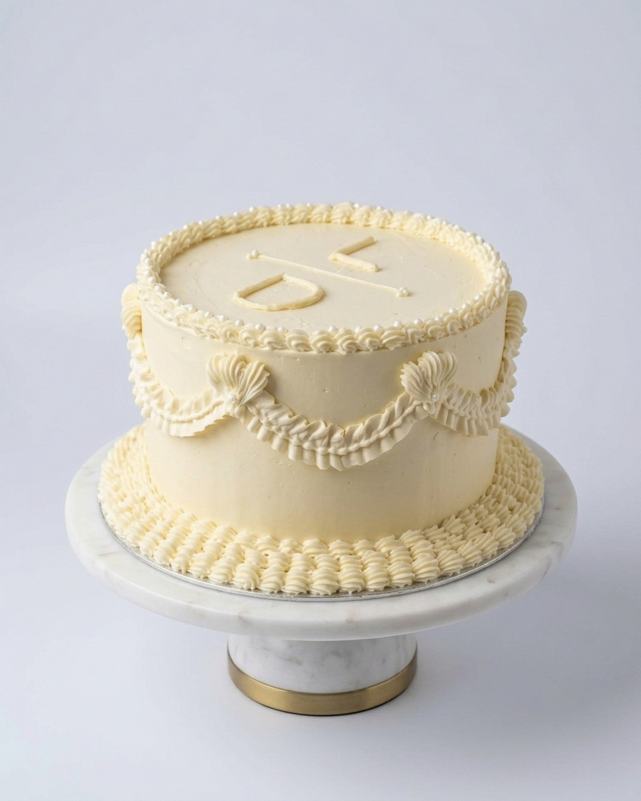 Vintage Piped Cake